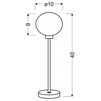 Lampka stołowa gabinetowa chrom kula w oplocie Wind Candellux 41-14108