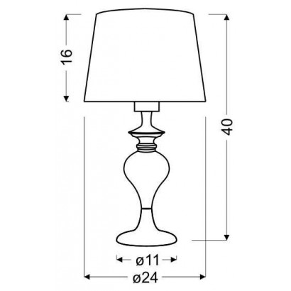 Lampa stołowa gabinetowa 1X60W E27 czarna GILLENIA 41-21413