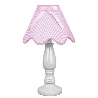 Lampa Stołowa Gabinetowa Candellux Lola 41-04703 E14 Różowa