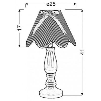 Lampa Stołowa Gabinetowa Candellux Lola 41-04703 E14 Różowa