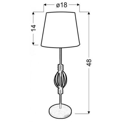 Lampa Stołowa Gabinetowa Candellux Rosette 41-99580 E14 Ab. Pomarańczowy