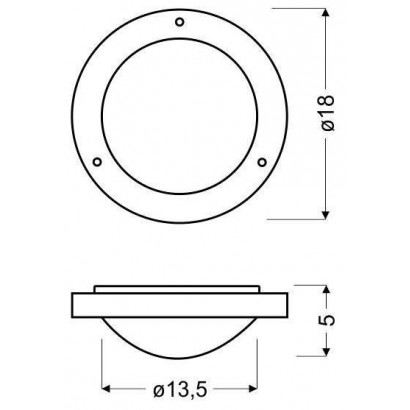 Plafon satyna nikiel okrągły łazienkowy IP44 Aquila 12-84180