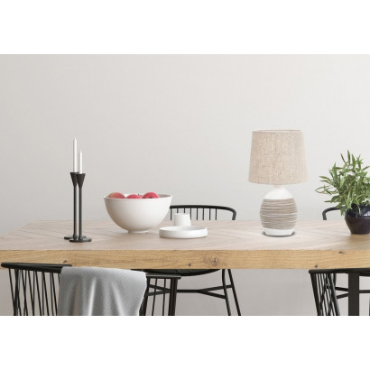 Lampka stołowa beżowa ceramiczna Ambon 41-78407
