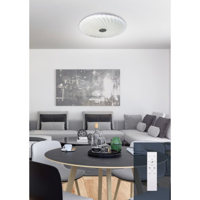 Plafon biały LED 38,5cm zmienna barwa jasność + pilot Calipso 13-75093