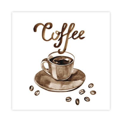 Coffee II Plakat : Rozmiar - 30x30 cm