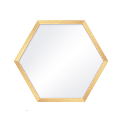 Lustro heksagonalne złote