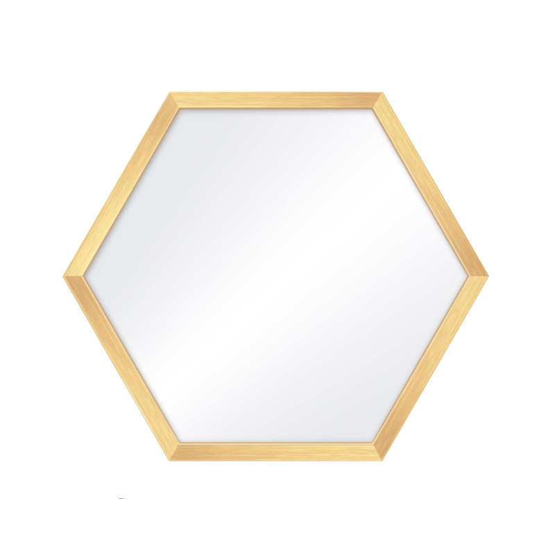 Lustro heksagonalne złote