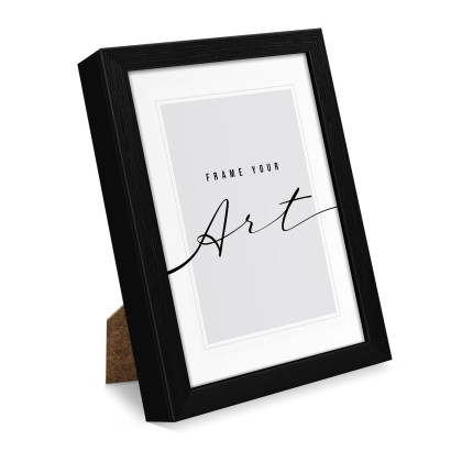 Czarna szklana  fotorama tłoczona : Rozmiar - 21x29,7 cm