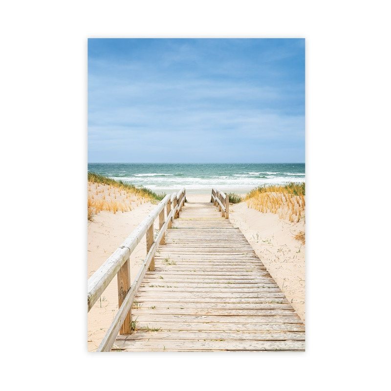 Letnia plaża plakat : Rozmiar - 21x29,7 cm
