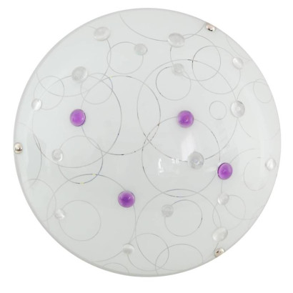 Lampa Sufitowa Astro 13-73266 Plafon Led 30 cm Fioletowe kryształki