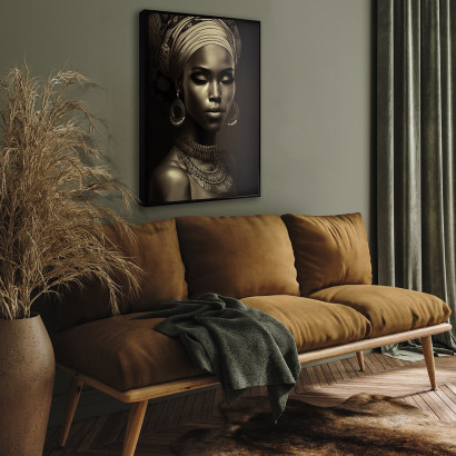 Obraz Afrykańska kobieta 69x99 cm : Rozmiar - 69x99 cm